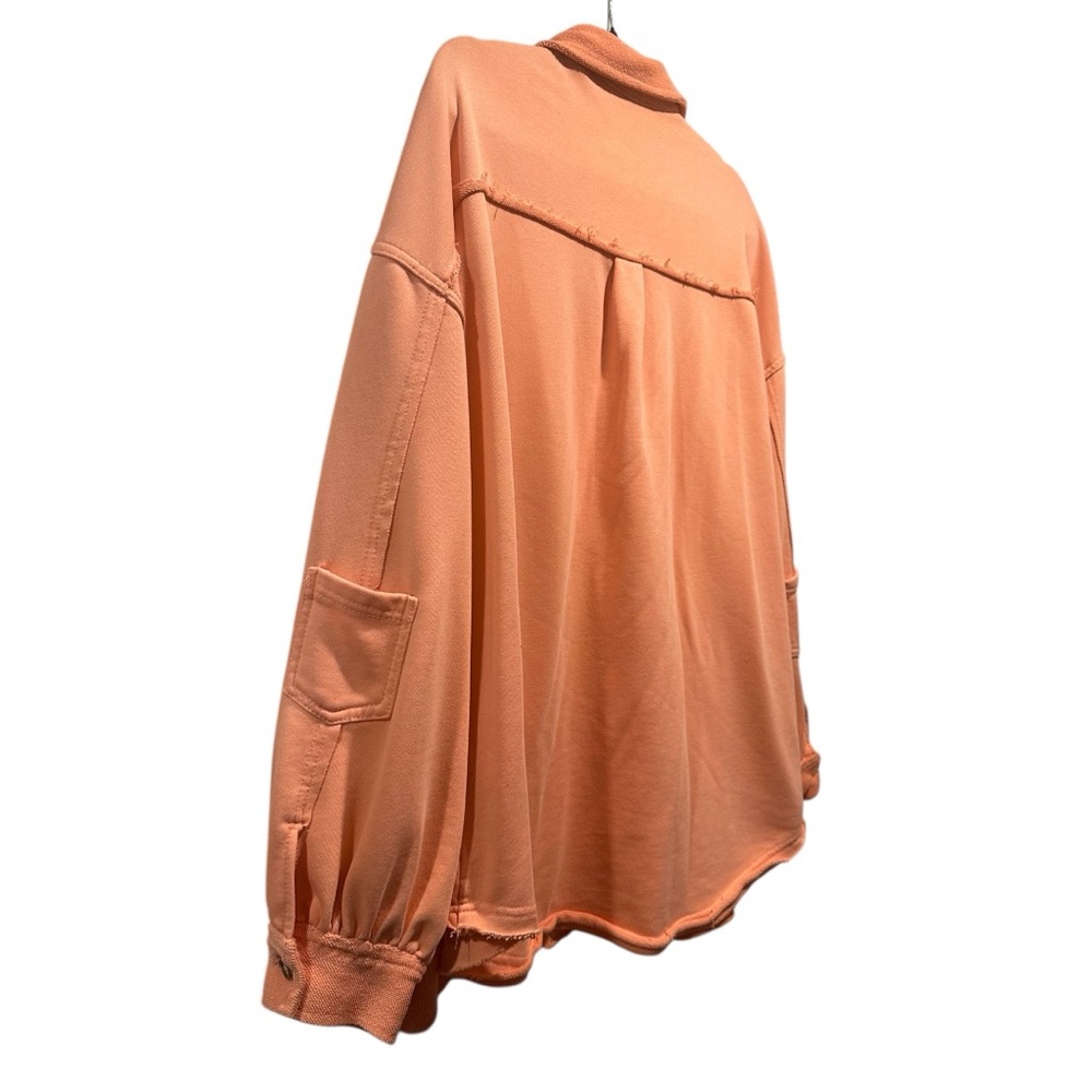 POL Orange Distressed Shacket Jacket Oversized Si… - image 14